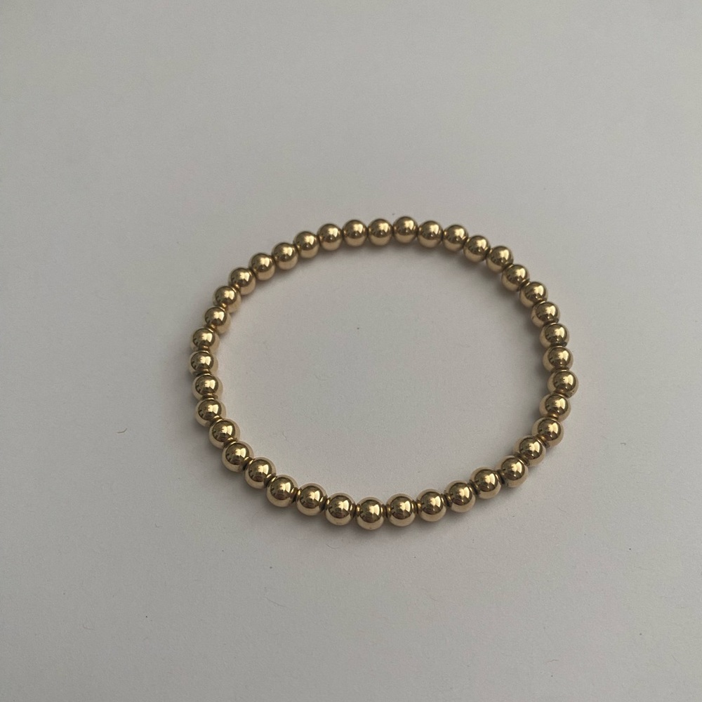 Gold Beaded Bracelet 5mm